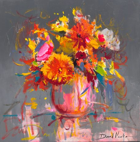  Bodegón con flores-40x40cm